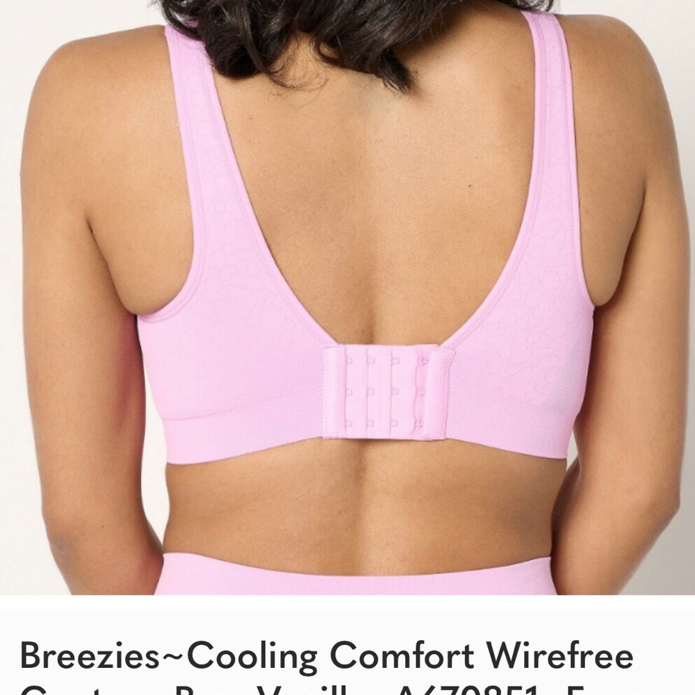 Breezies 2 Cool Comfort Wirefree Seamless Contour Bras Vanilla and Black XL NWT - Picture 7 of 11